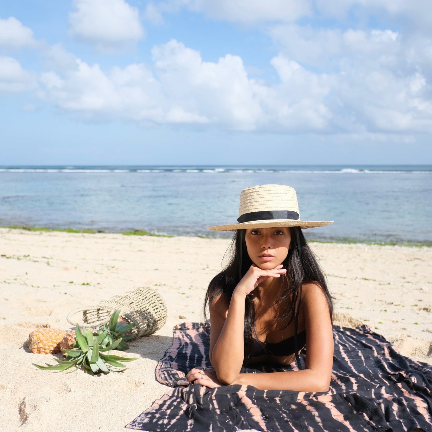Iris Woven Sun Hat in Natural