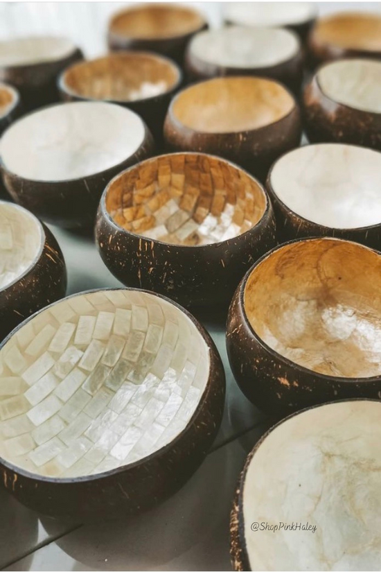 Isla Handcraft Coconut & Mother of Pearl Bowl