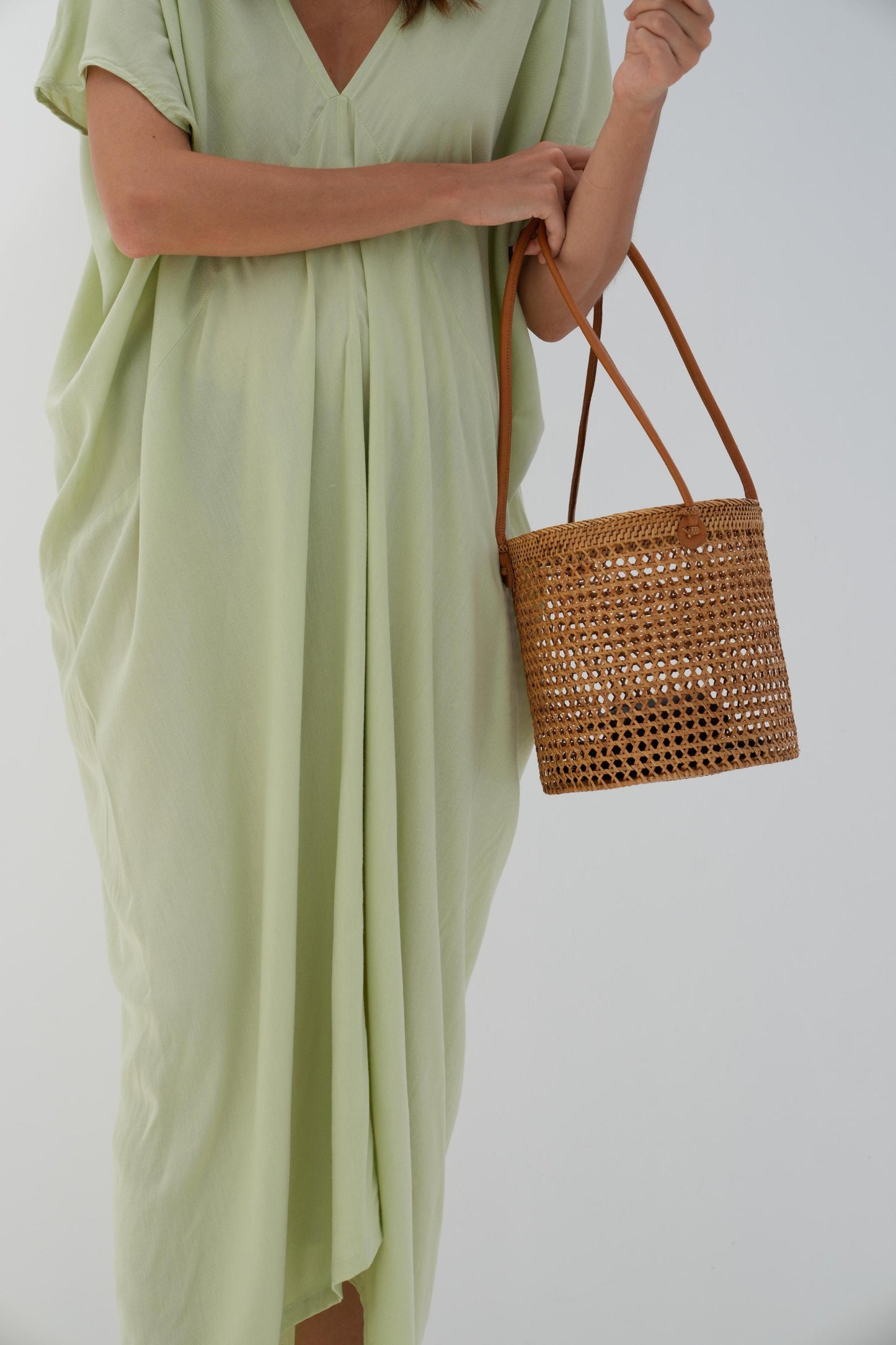 Josephine Rattan Bucket Bag