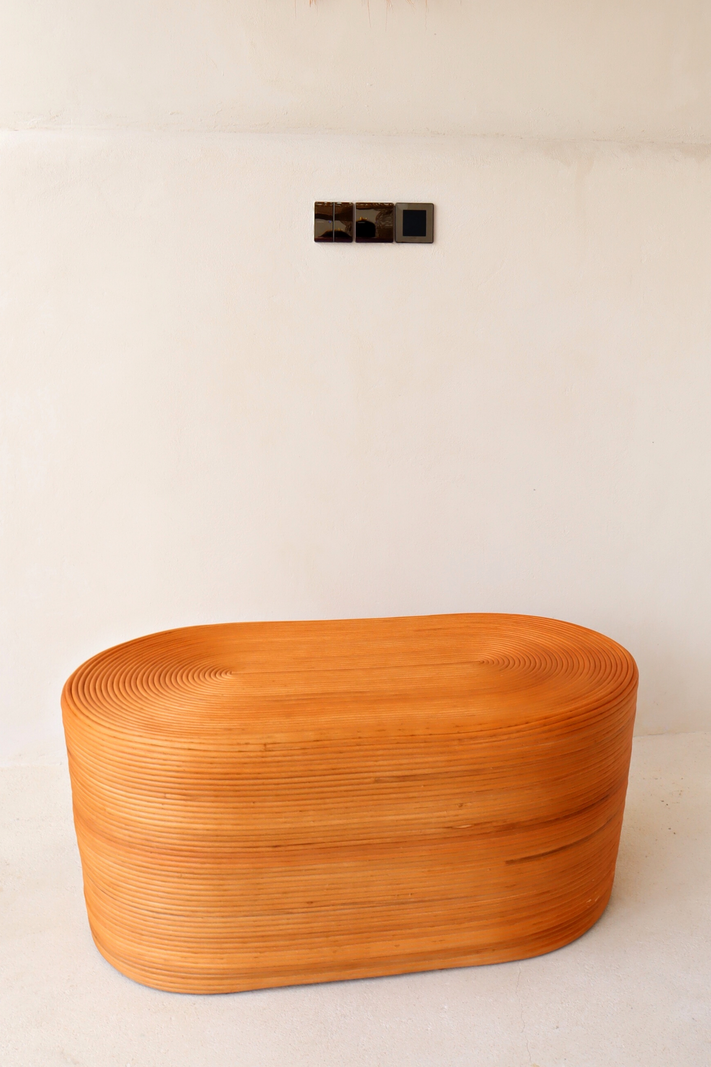 Load image into Gallery viewer, Joyce Organic Rattan Oval Shape Sofa and Matching Coffee Table Bundle
