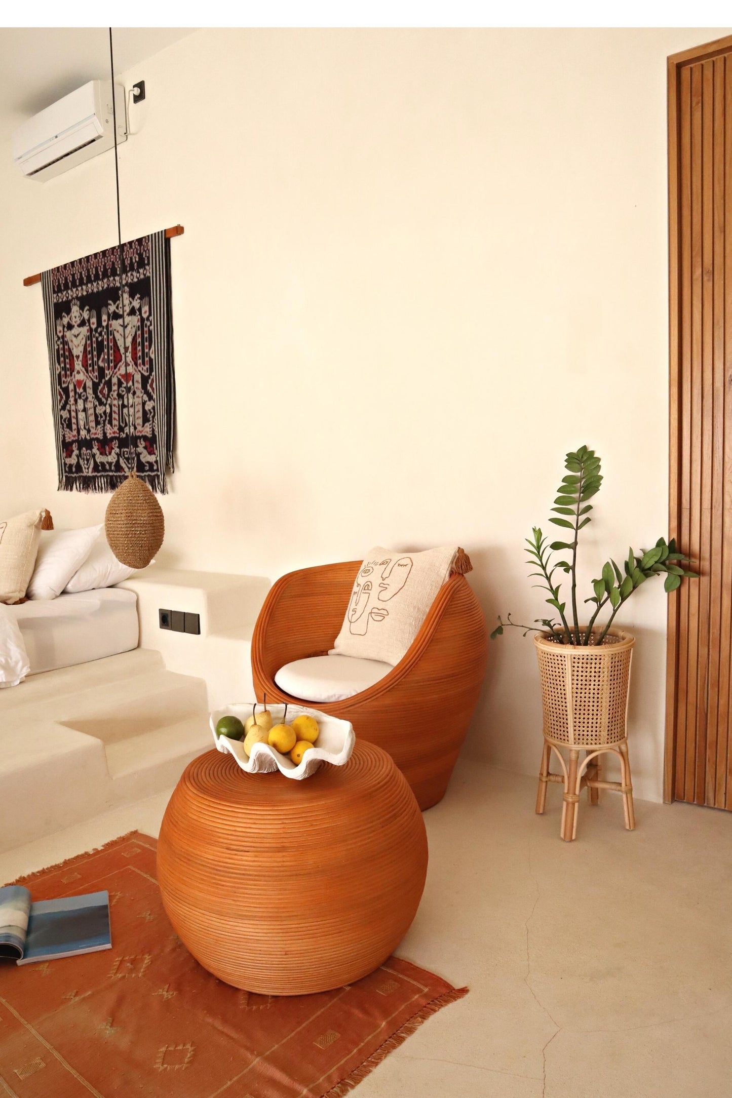 Joyce Rattan Sphere Coffee Table