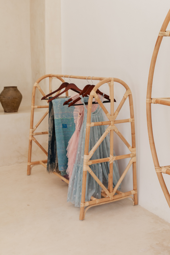 Kids Rattan Clothing Rack