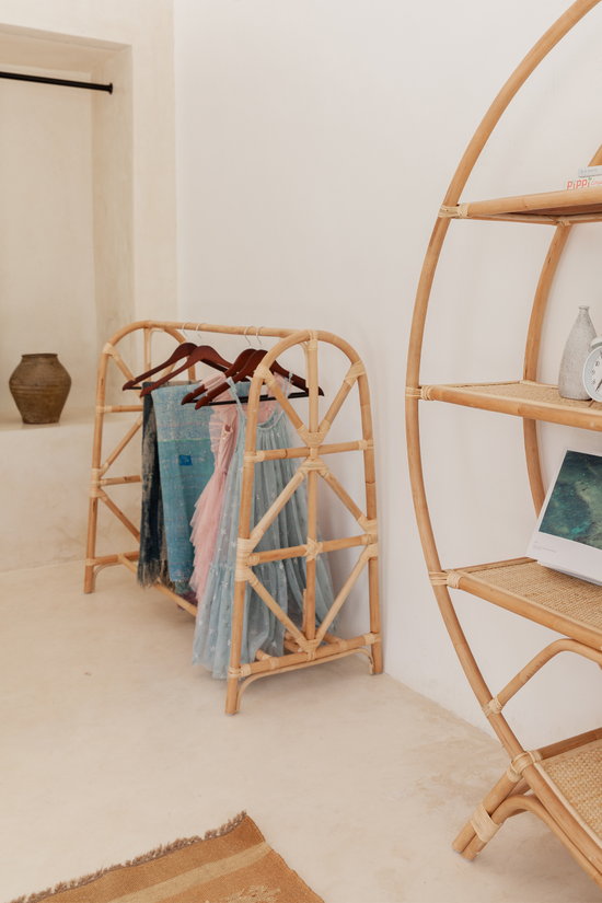 Kids Rattan Clothing Rack