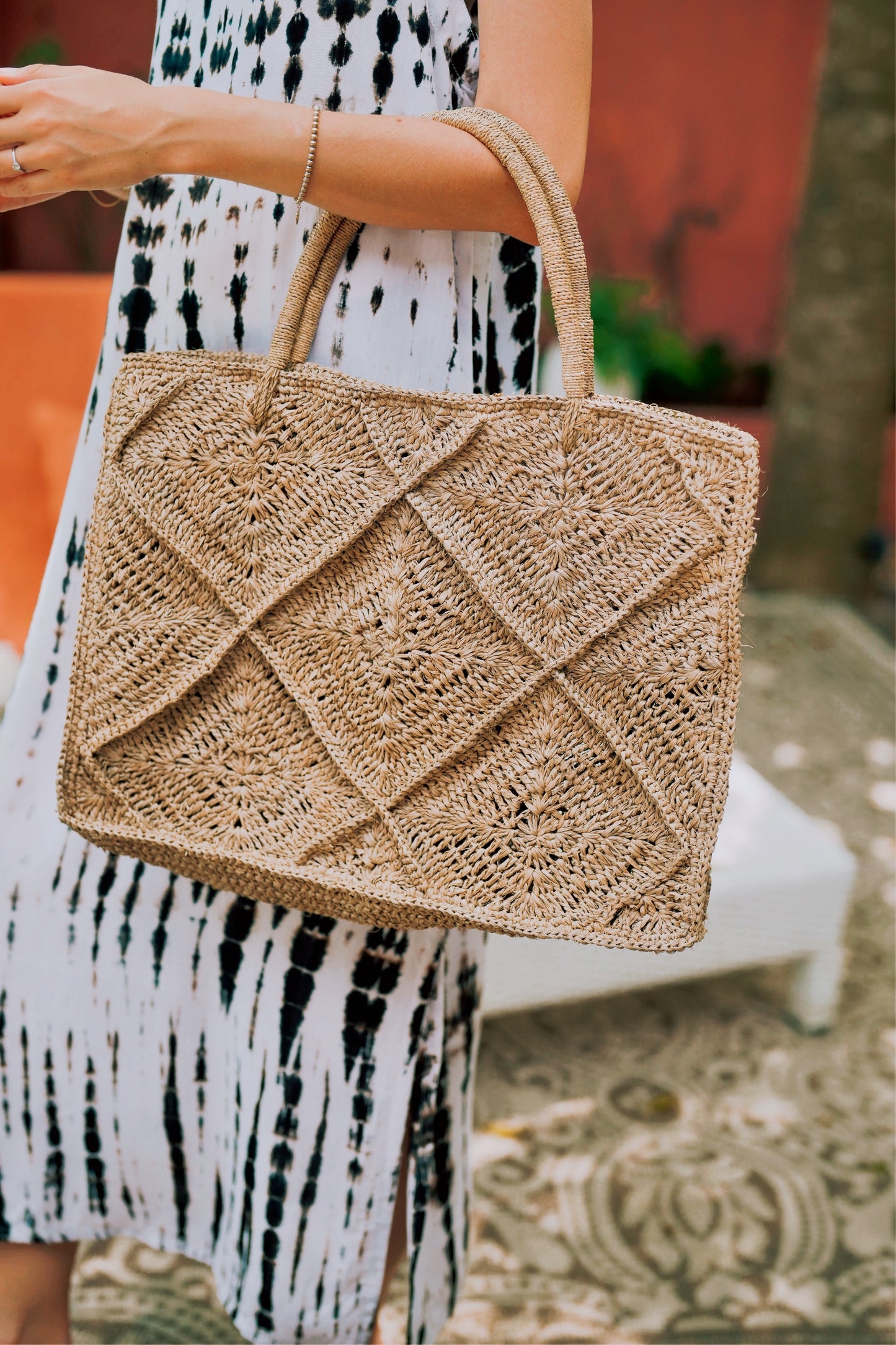 Kylie Crochet Premium Raffia Tote