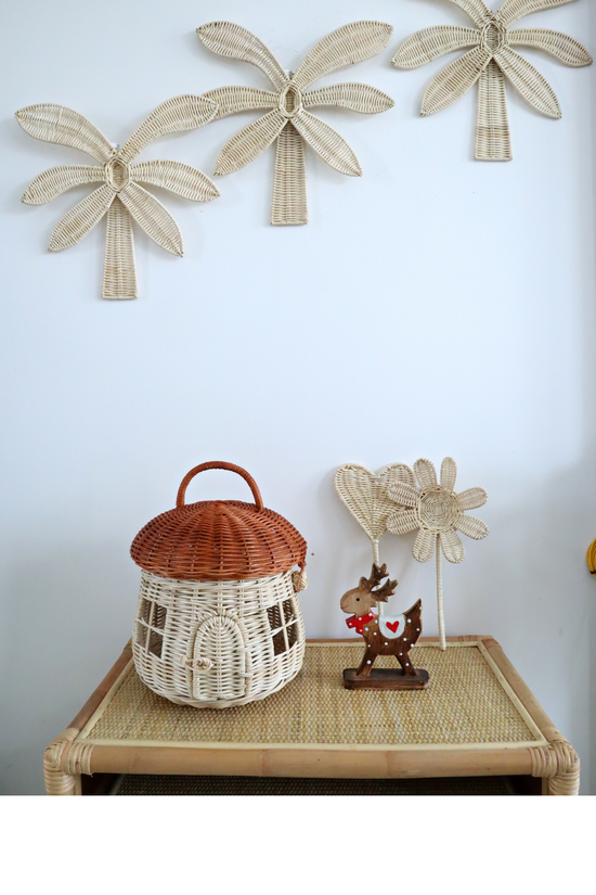 Rattan Palm Tree Wall Decor