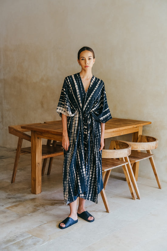Lindy Hand Dyed Kimono in Black