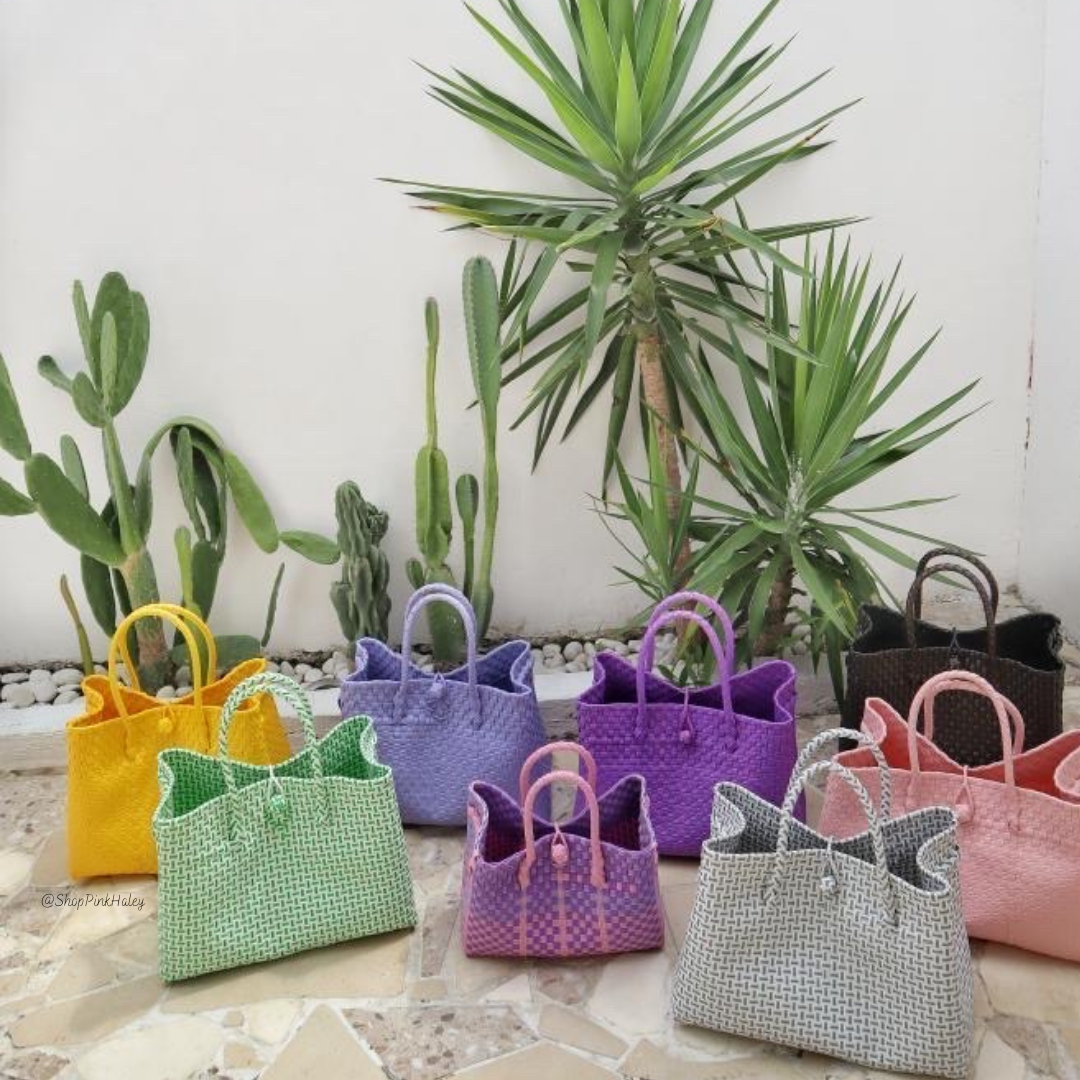 Recycled plastic top woven bags