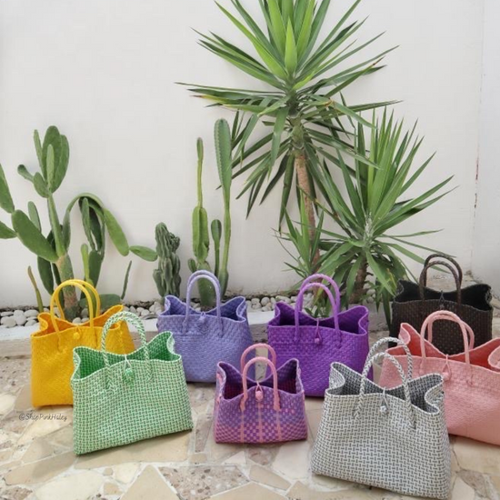 Woven plastic sales tote bags