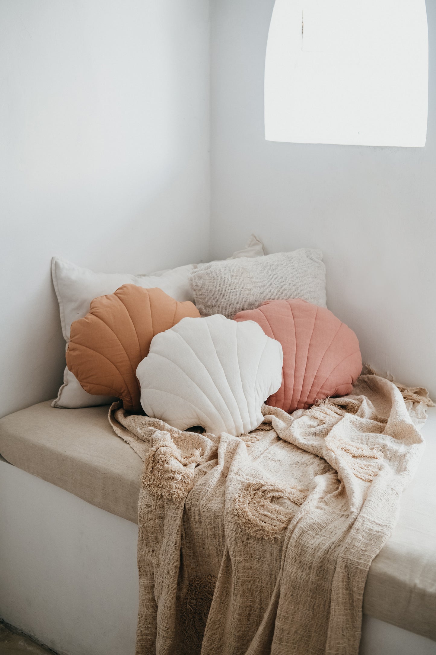 Luella Rainbow Hand-loomed Organic Cotton Throw Pillow Cover