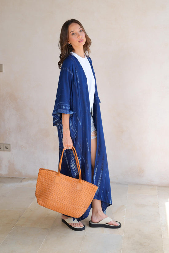 Maren Handwoven Leather Tote