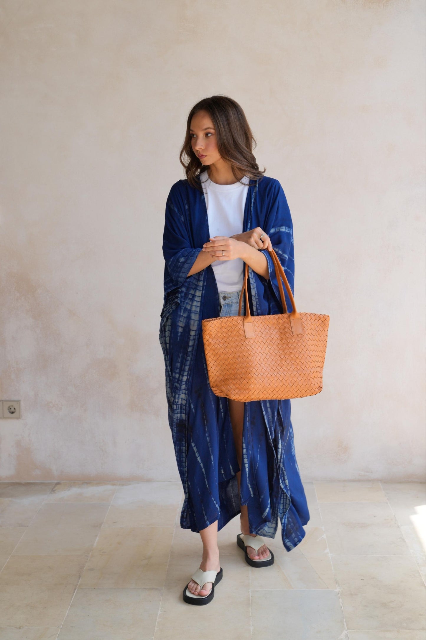 Maren Handwoven Leather Tote