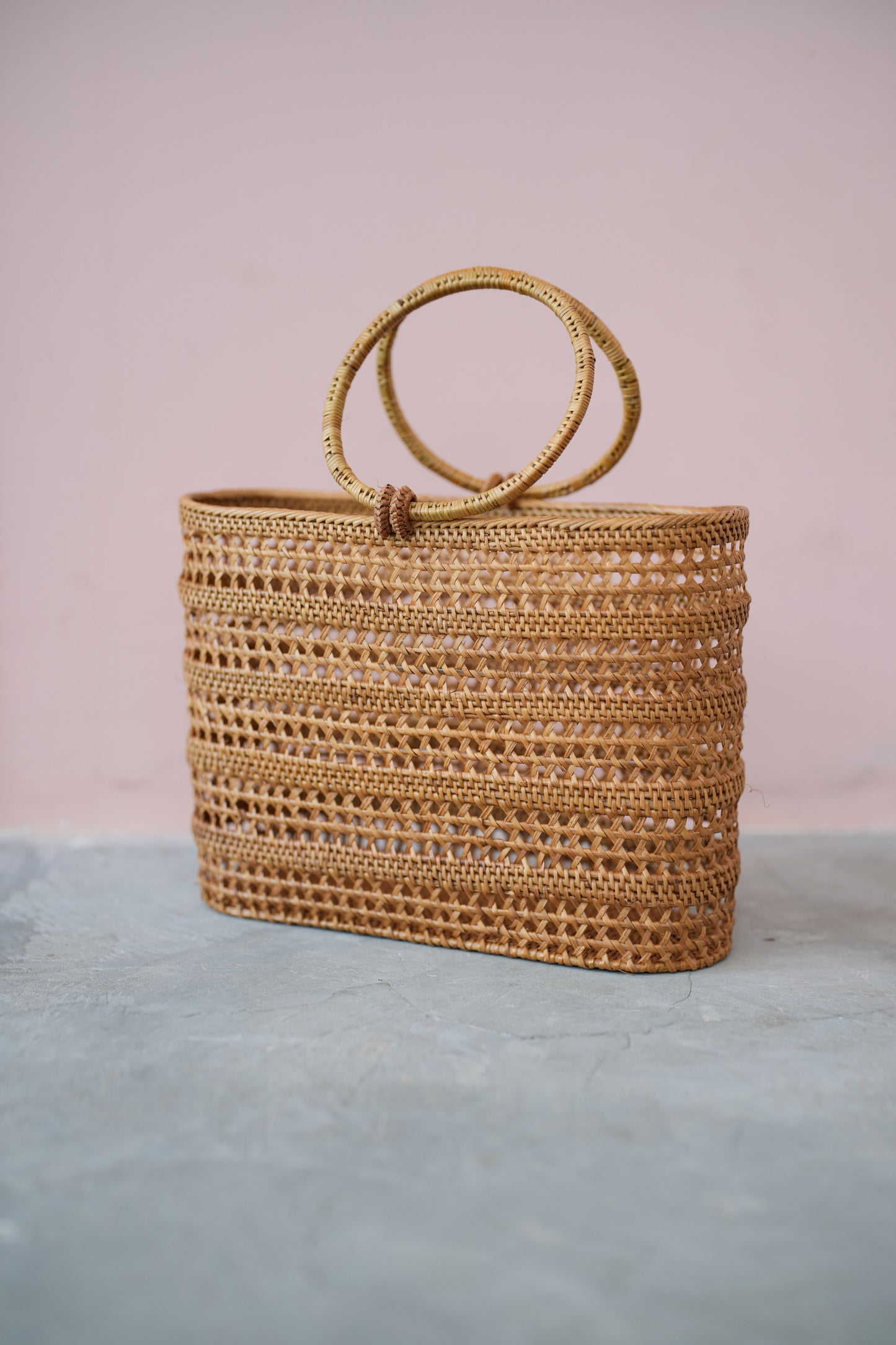 Margot Round Handle Rattan Tote