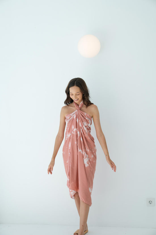 Martha Beach Hand Dyed Sarong in Pink