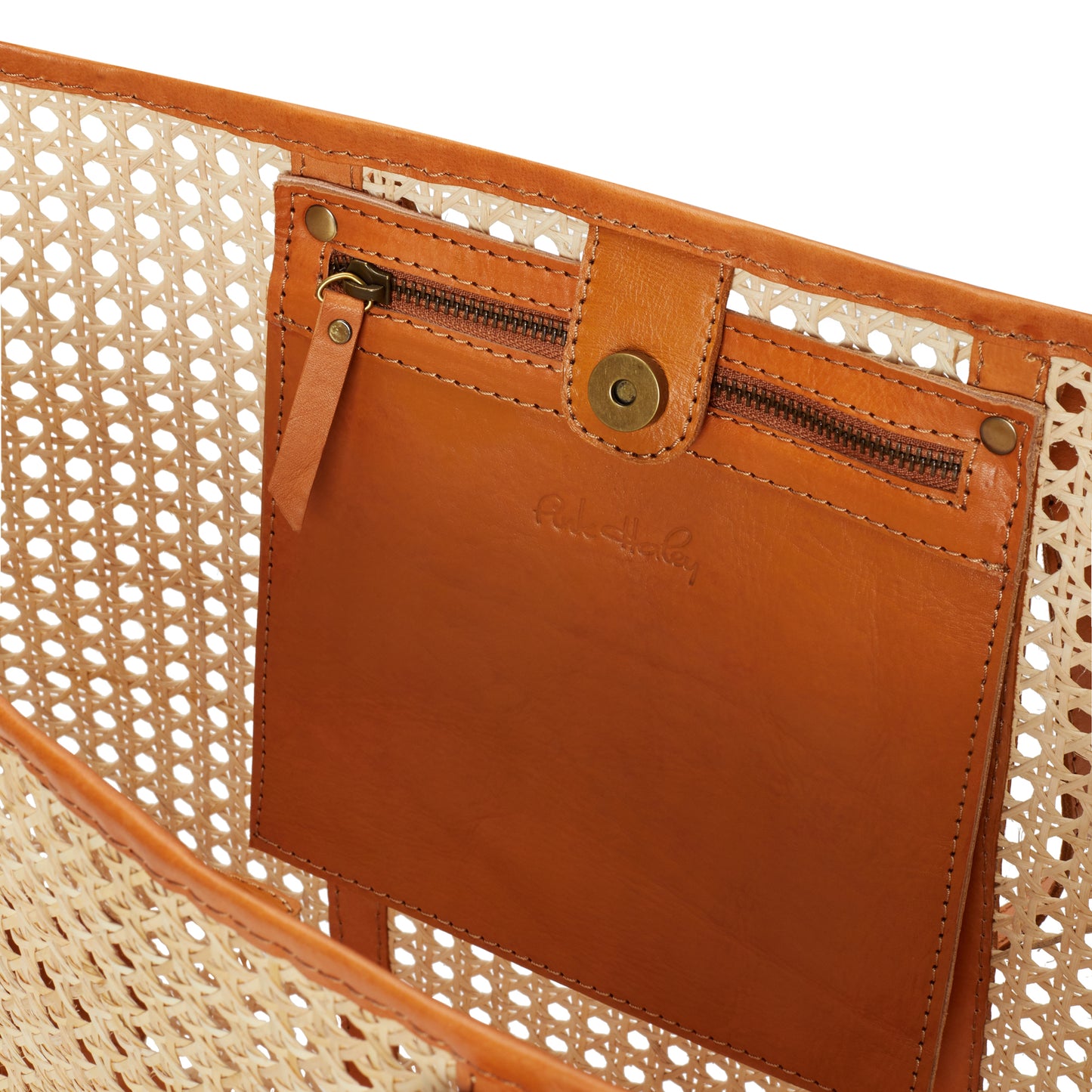 Mia Woven and Leather Tote - Large