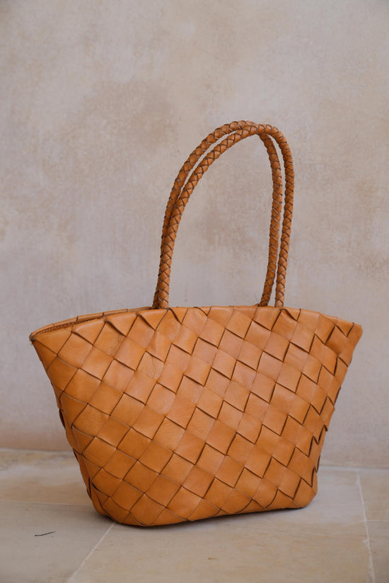 Oaklee Handwoven Leather Tote