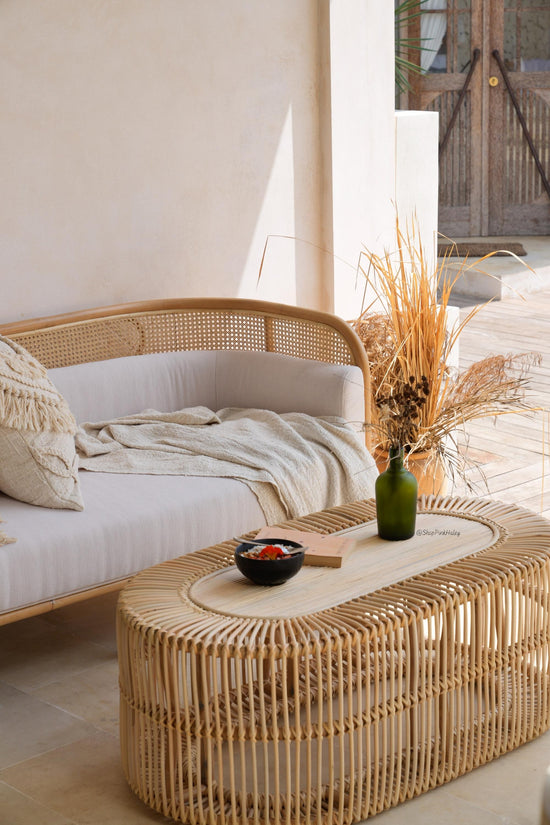 Load image into Gallery viewer, The Paramount Rattan Cane Sofa
