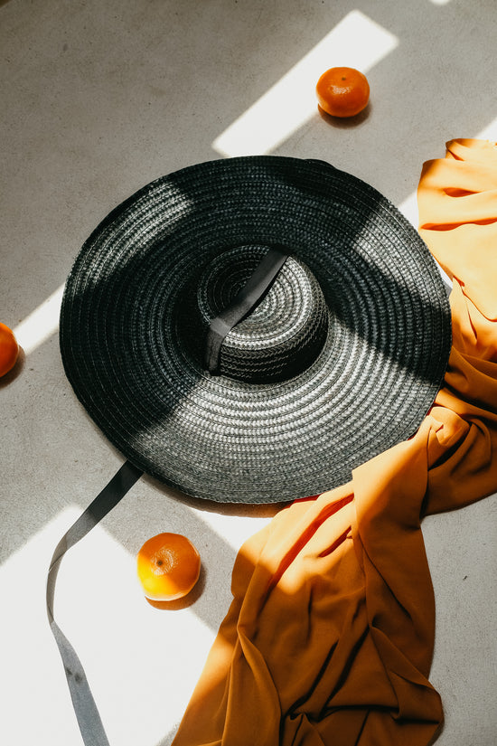 Randall Woven Wide Brim Sun Hat in Black