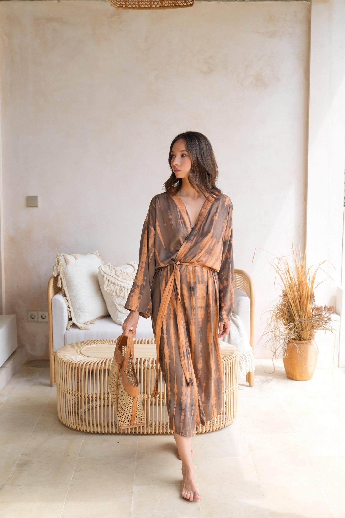 Sara Hand Dyed Kimono in Ginger