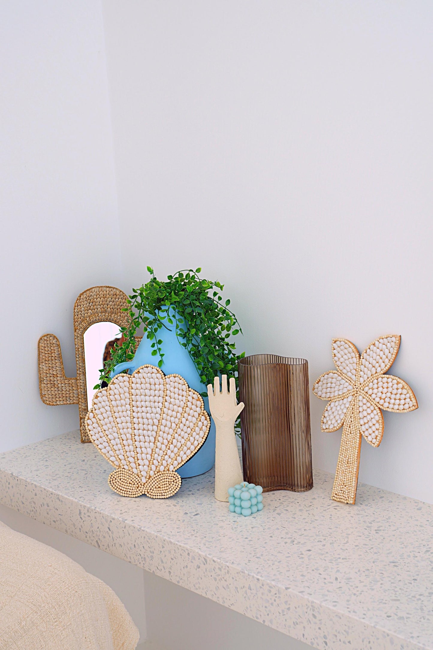 Load image into Gallery viewer, Large Sea Shells Wall Hanging Decor - Clam Shell / Palm Tree / Mermaid / Cactus
