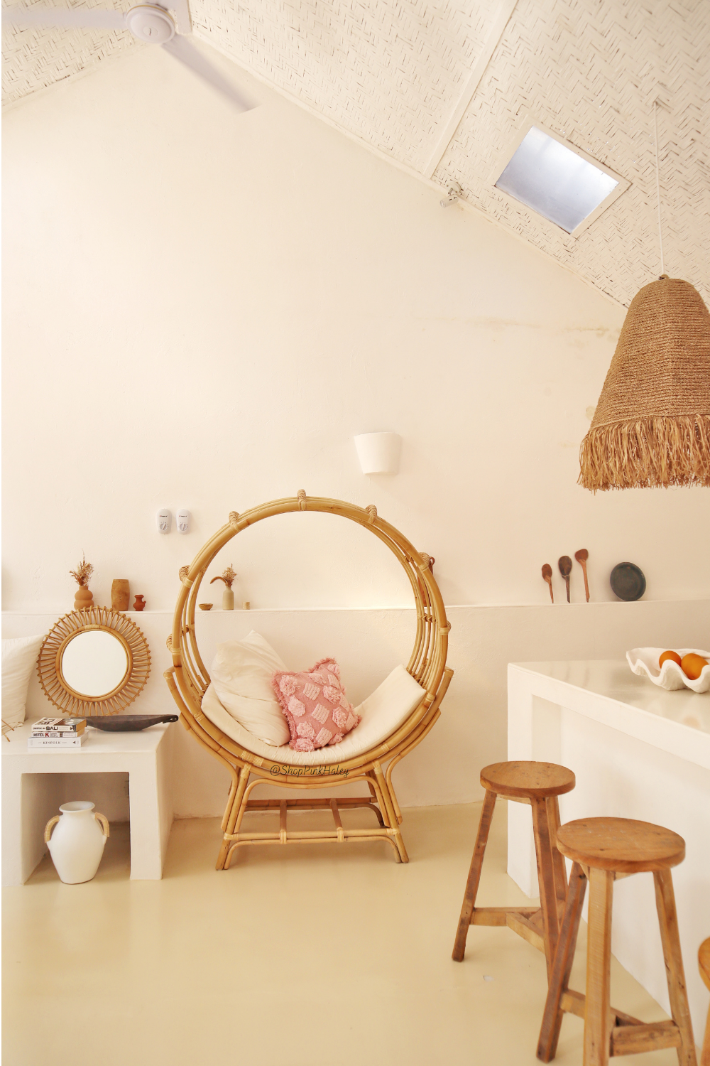 The Circle Ring Hanging Chair with Stand