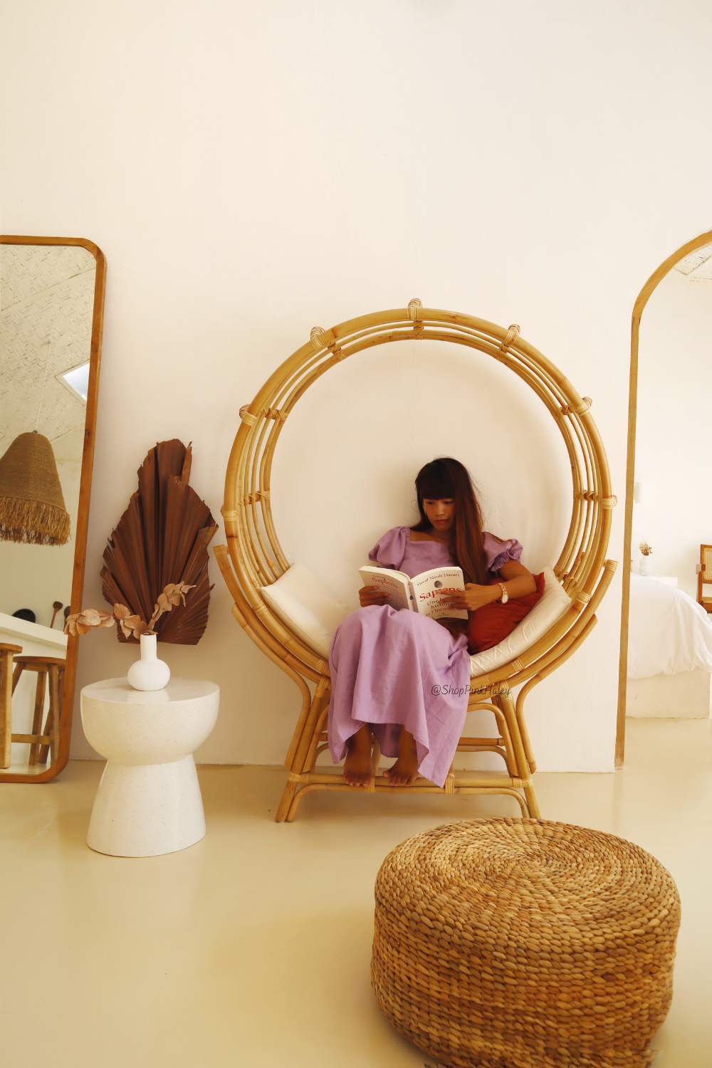 The Circle Ring Hanging Chair with Stand