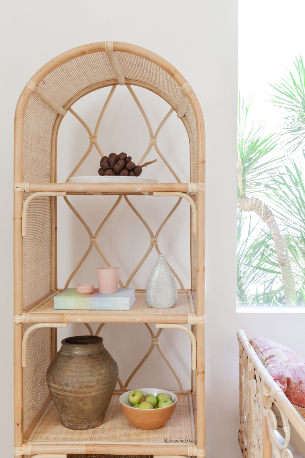 The Gardena Arch Rattan Bookshelf