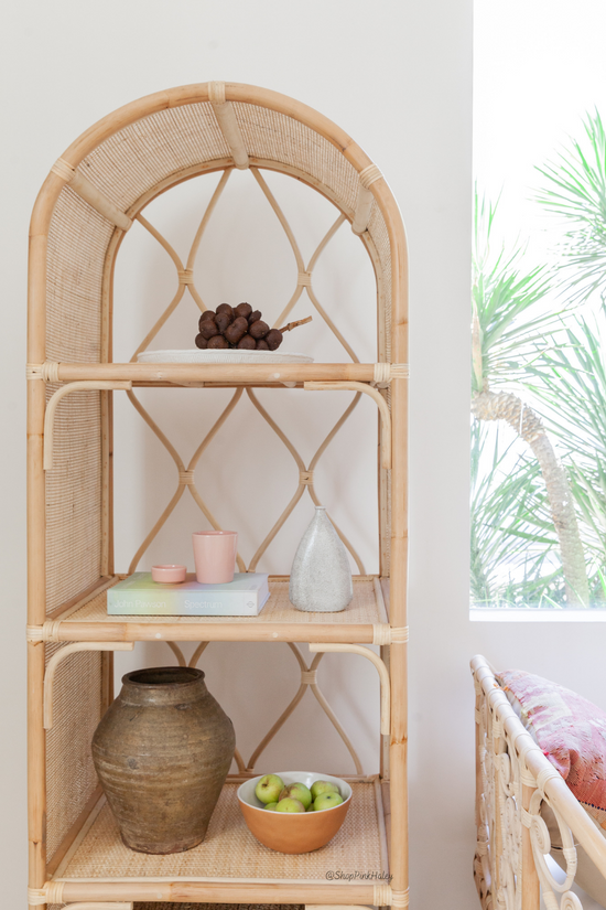 The Gardena Arch Rattan Bookshelf