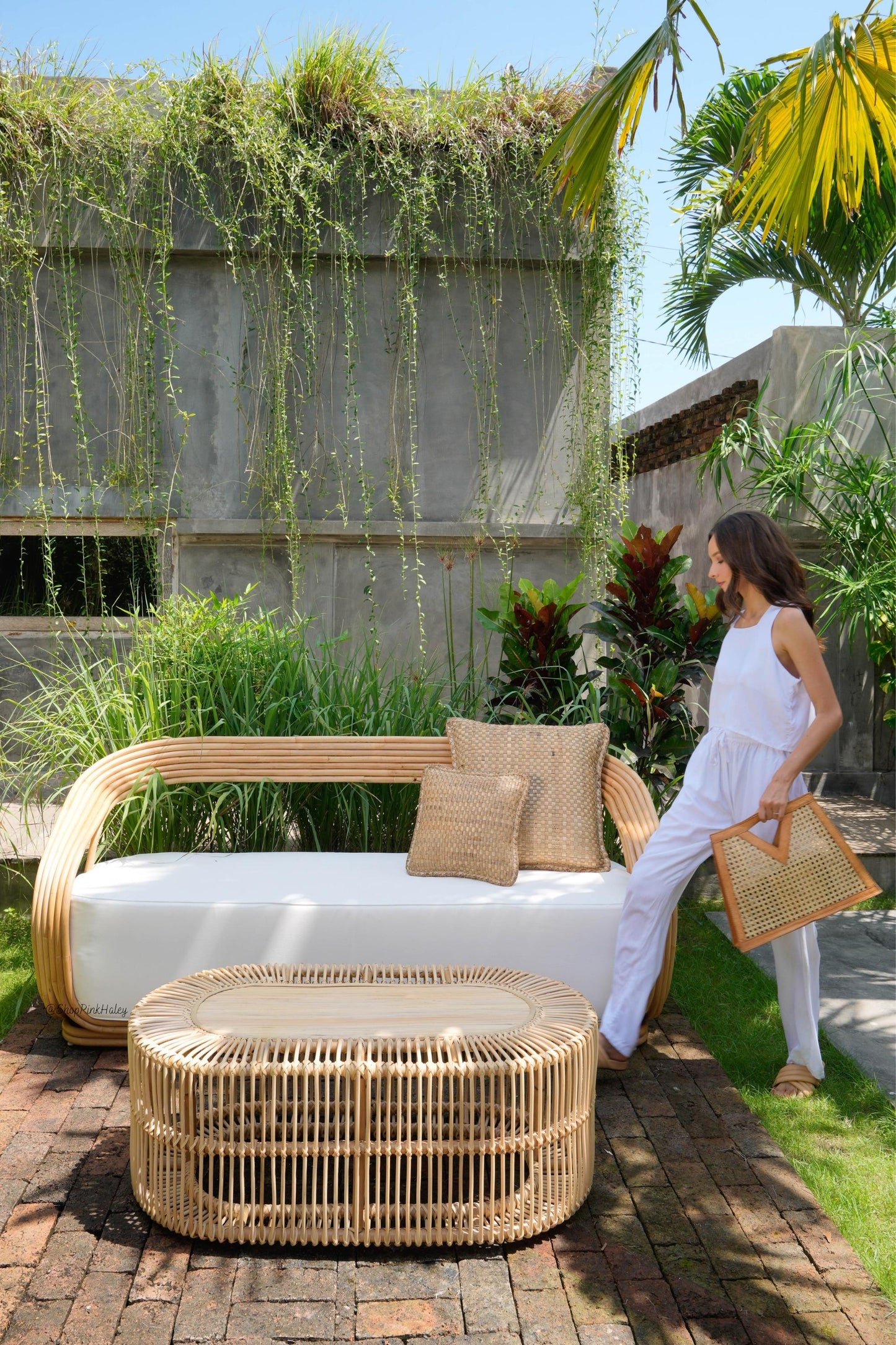 The Wavy Rattan Sofa