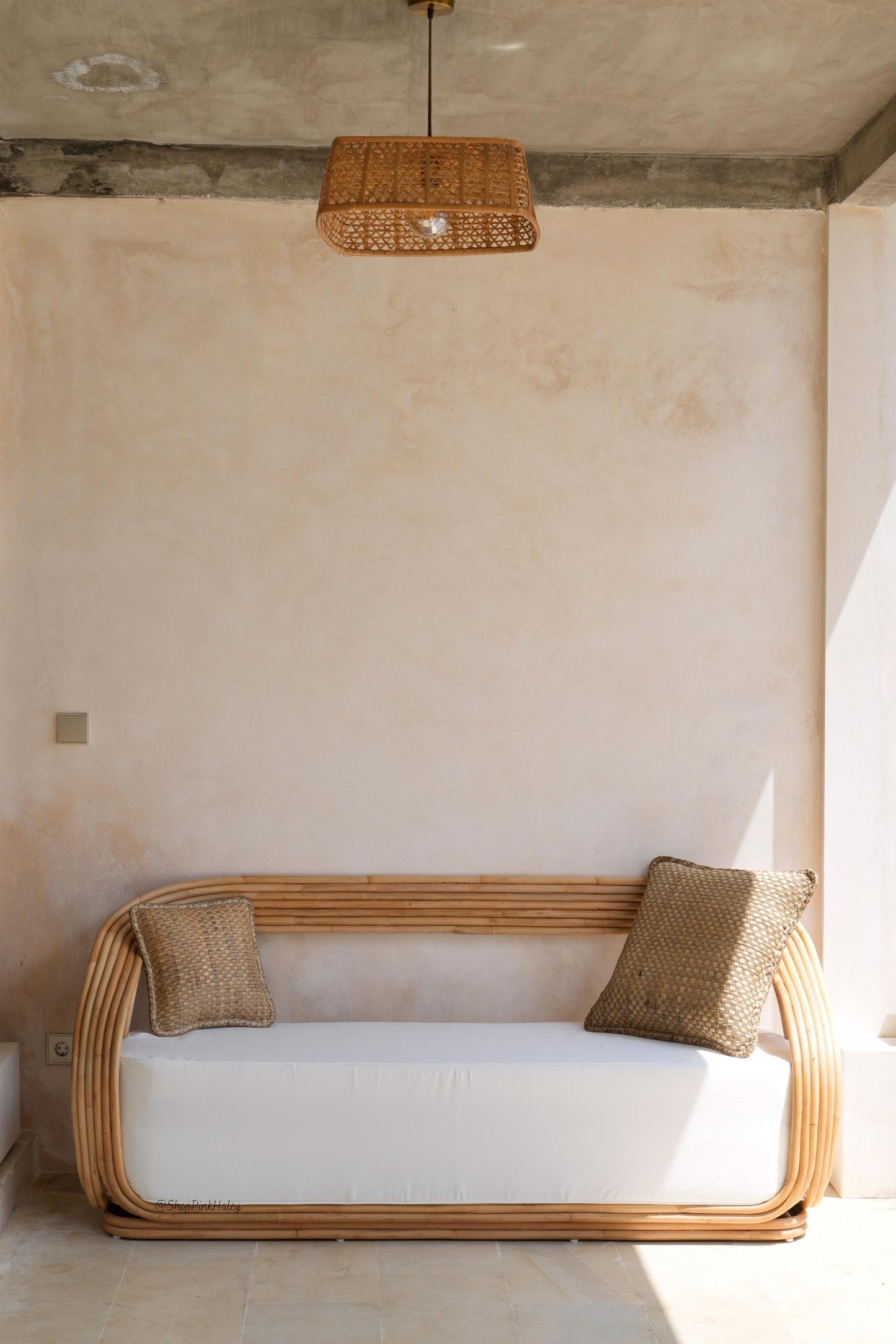 The Wavy Rattan Sofa