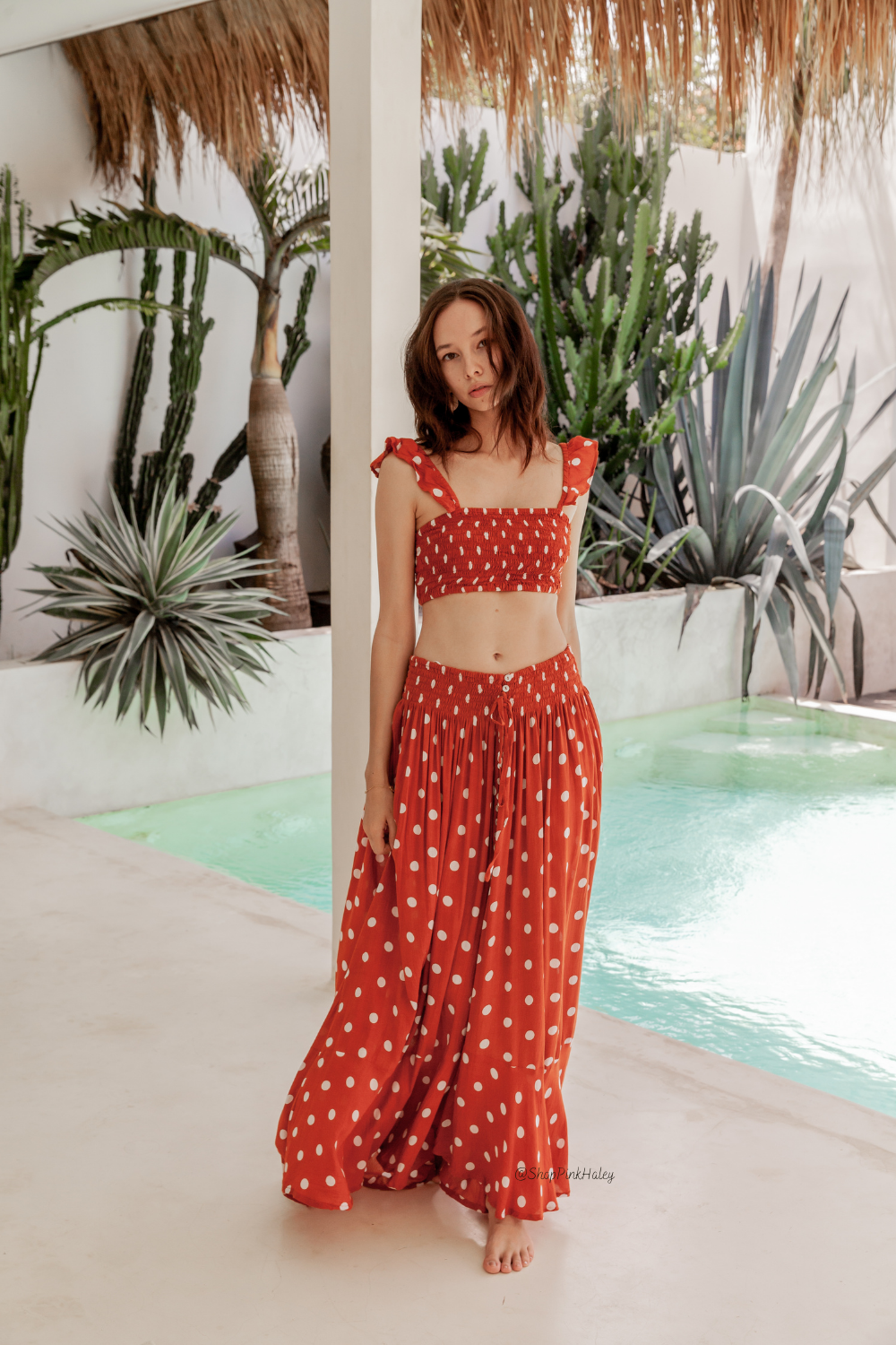 Vienna Polka Dots Top and Skirt Set