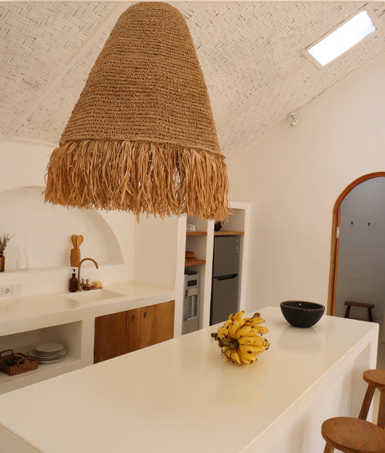 Villa Raffia Fringe Pendant