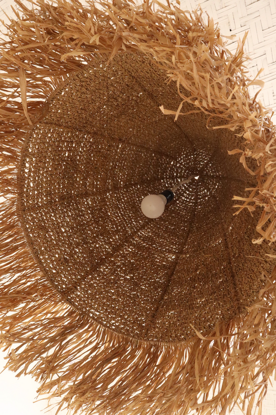 Villa Raffia Fringe Pendant