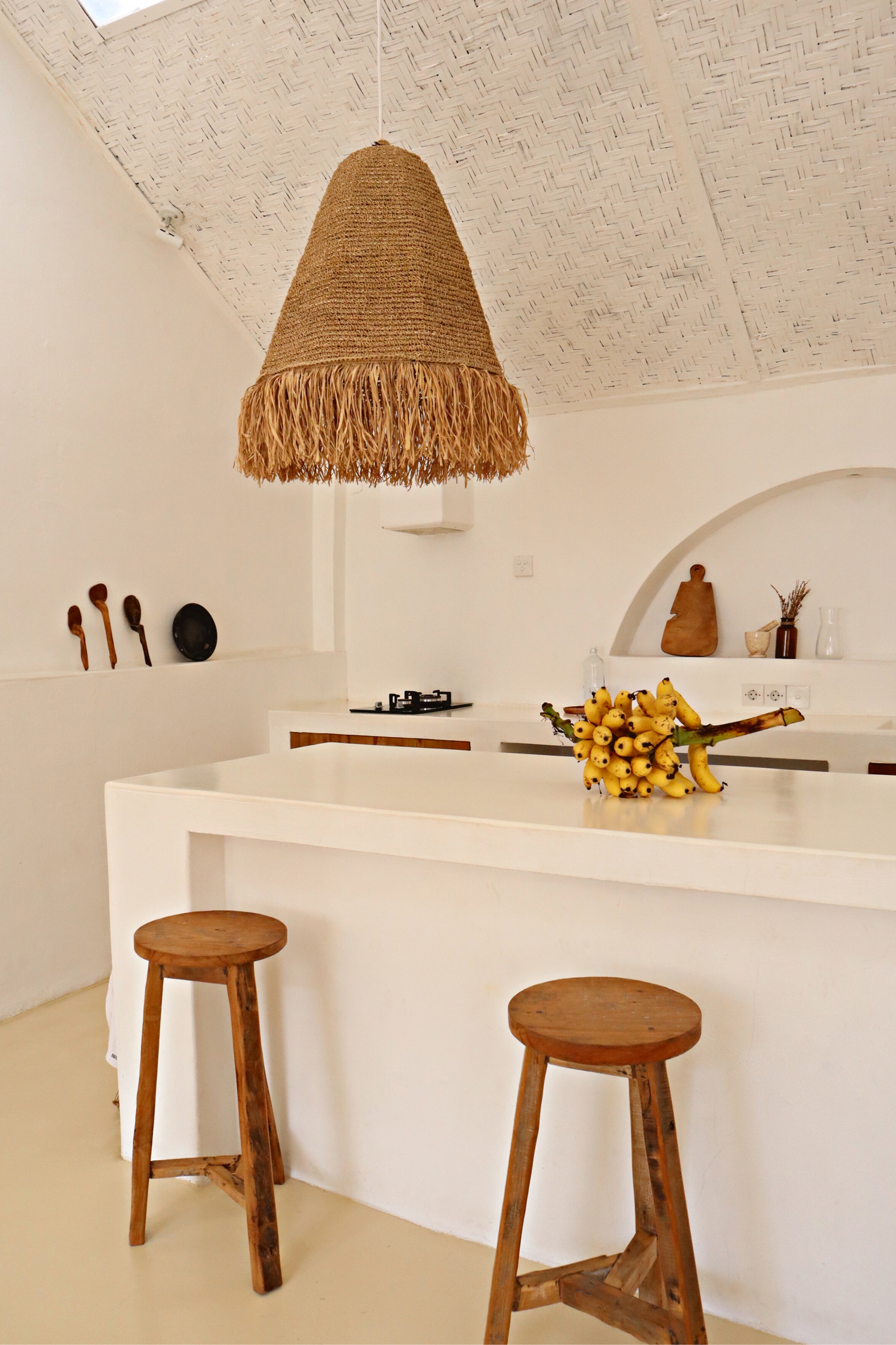 Villa Raffia Fringe Pendant
