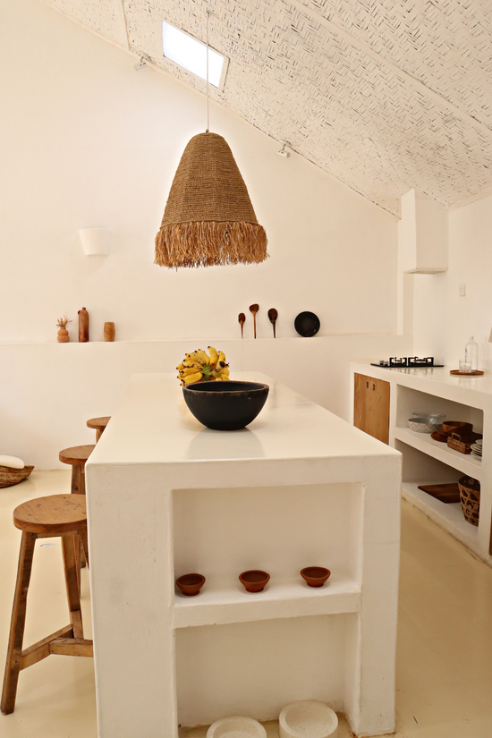 Villa Raffia Fringe Pendant