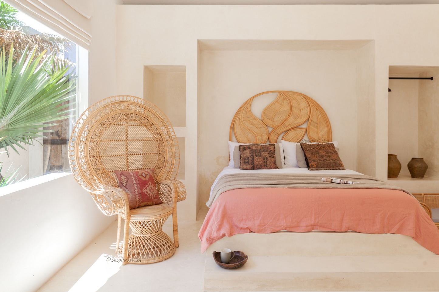 Cane headboard california king deals