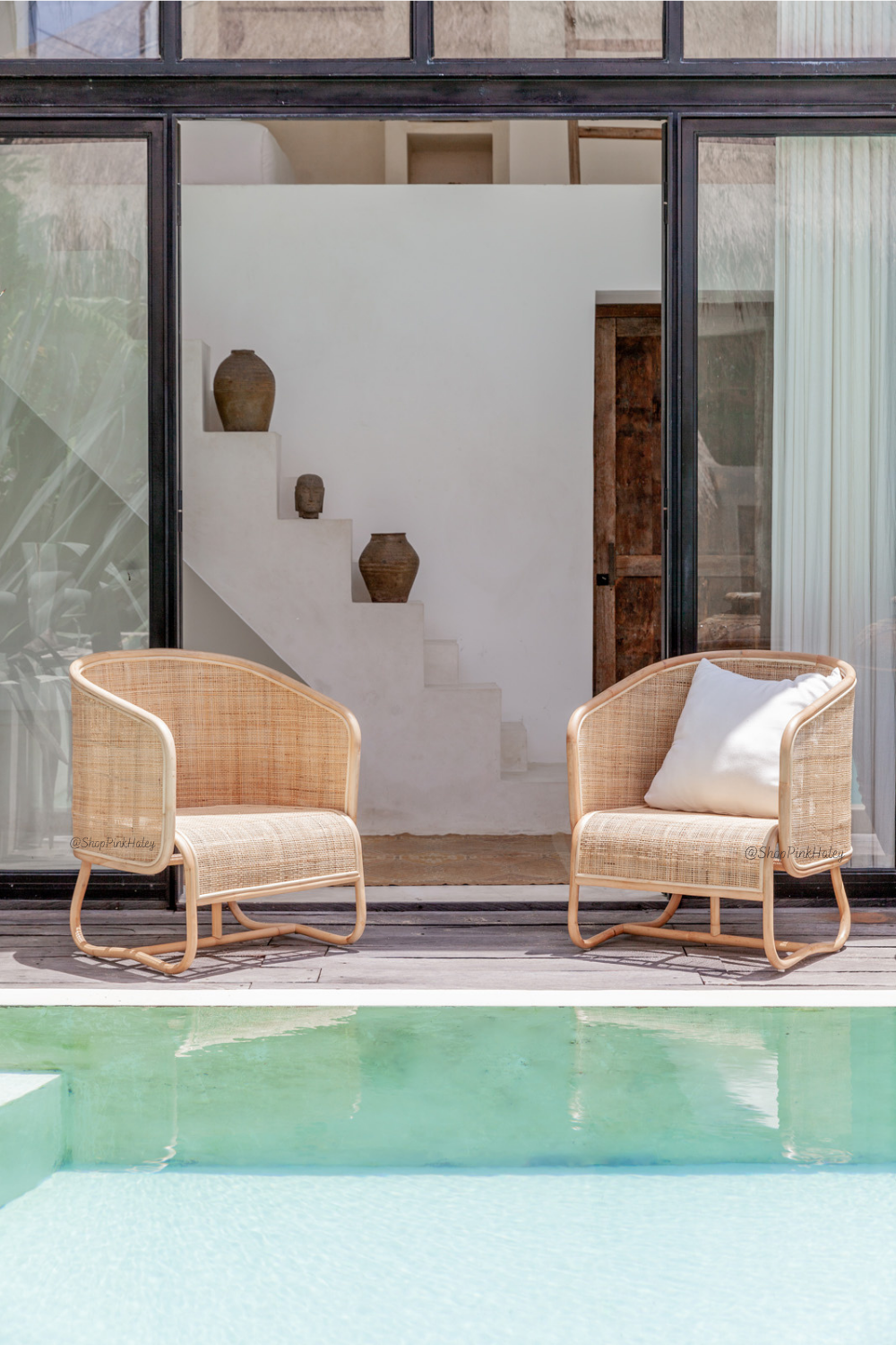 Cane chair set of 2 sale