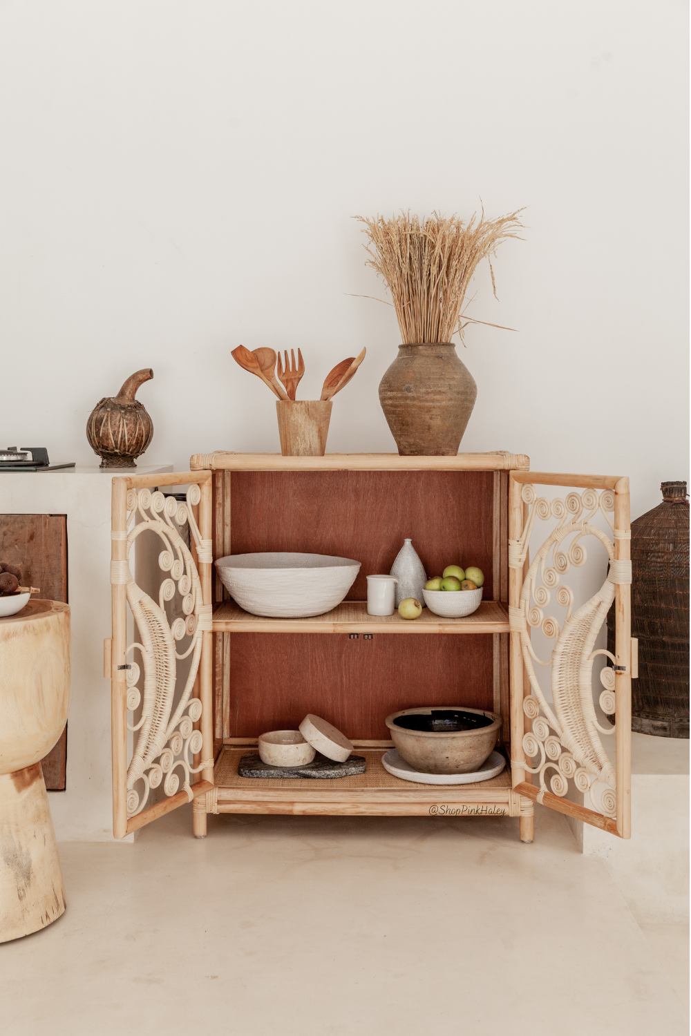 The Peacock Rattan Cabinet