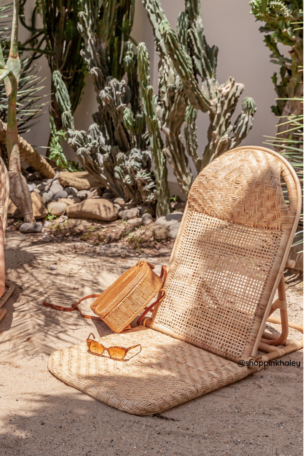 Rattan beach discount lounger
